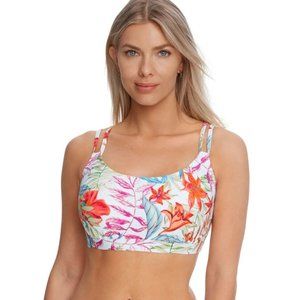 Sunsets Taylor Tropical Breeze Underwire Bralette Bikini Top, Size 34D / 36C